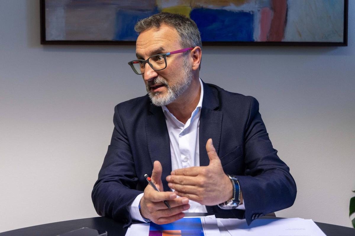 Juan José Cerviño durante la entrevista