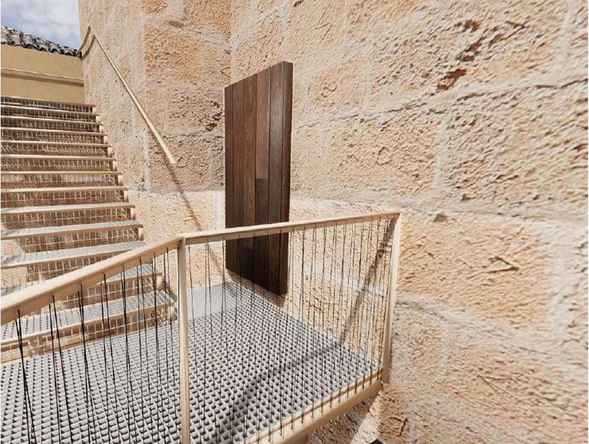 Escaleras de acceso a la cubierta.