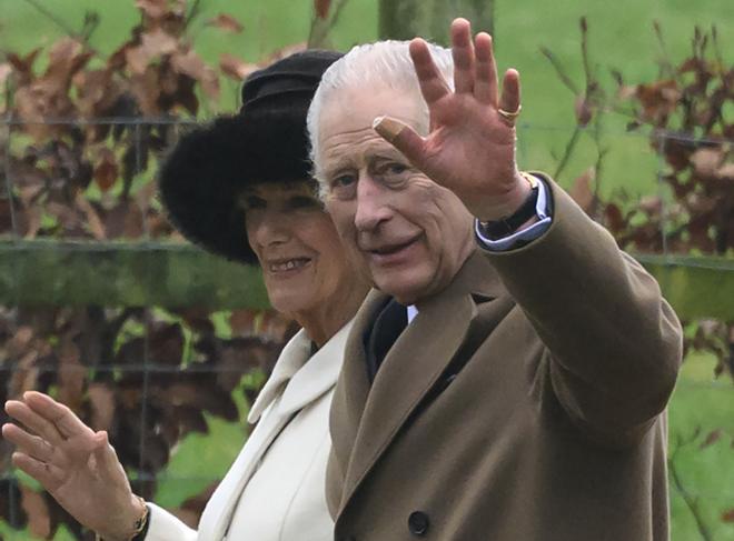 El rey Carlos III y su mujer, Camilla, hace unas semanas en Sandringham