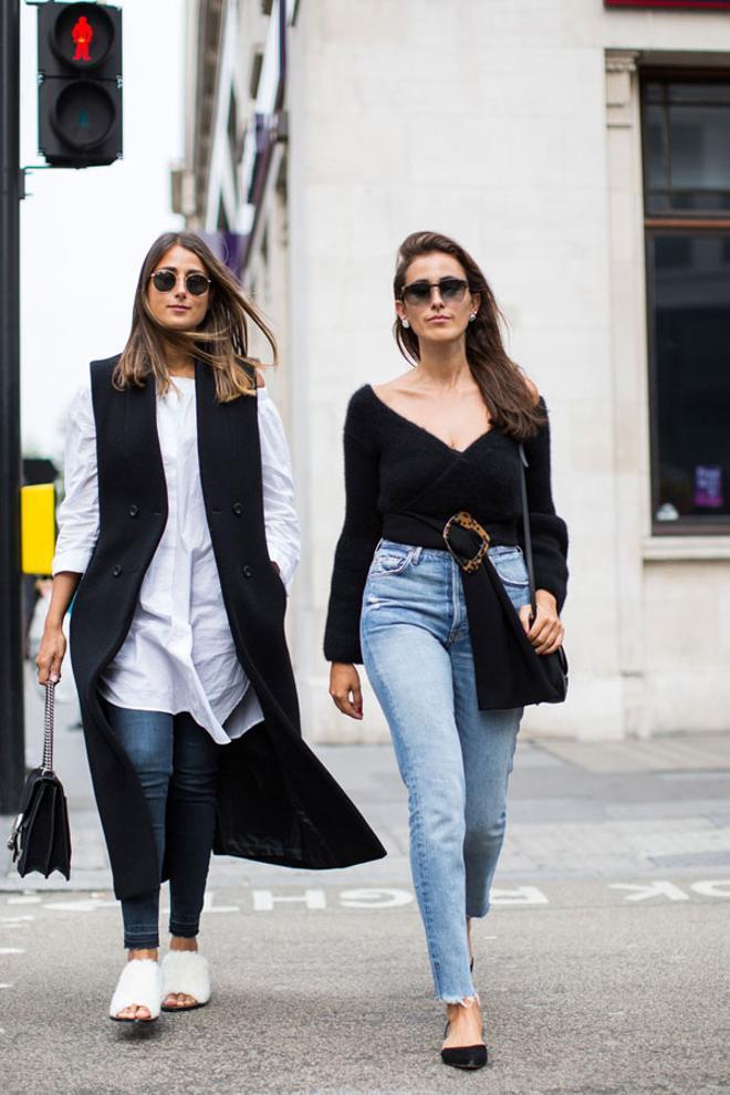 Mix camisa negra y jeans: camisas oversize