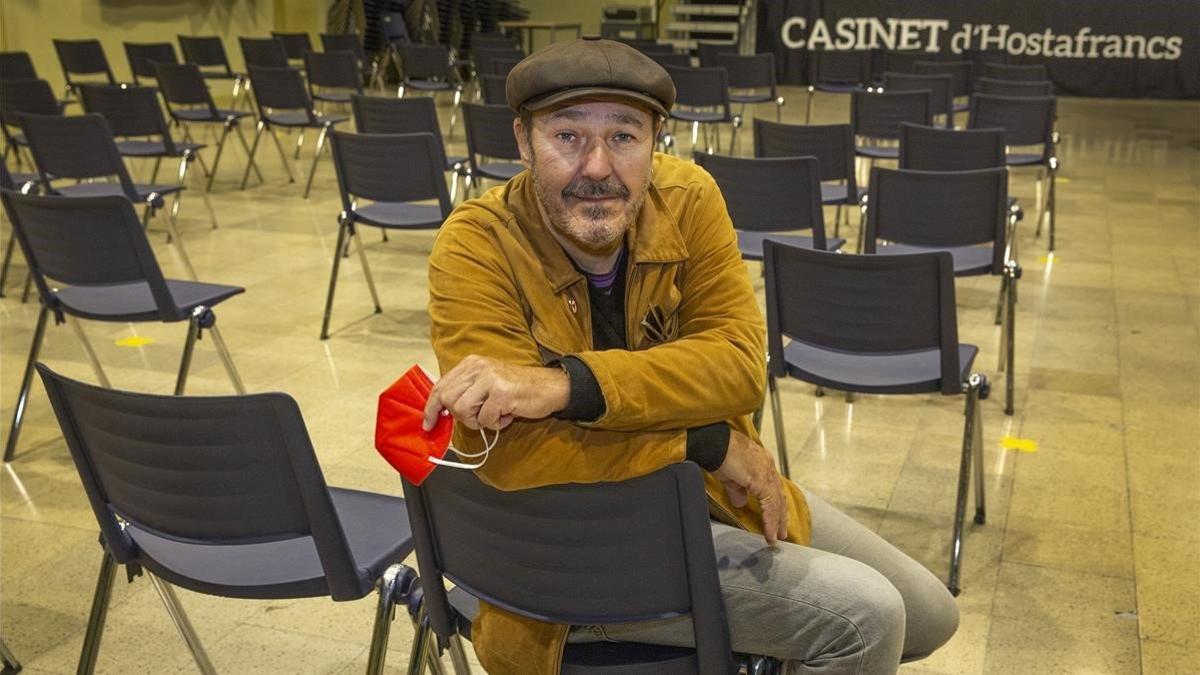 Pere Camps, director de festival Barnasants, en el Casinet d'Hostafrancs