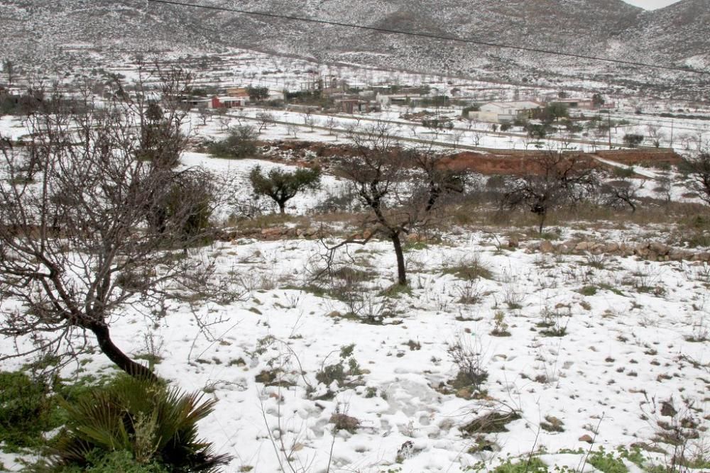 Nieve en las Cuestas del Cedacero y lluvias en Car
