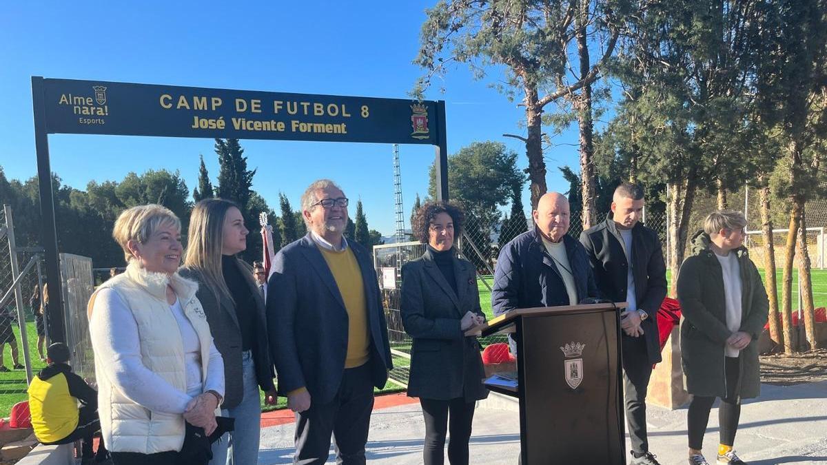 El presidente de la Diputación de Castelló asiste a la inauguración del campo de fútbol 8.