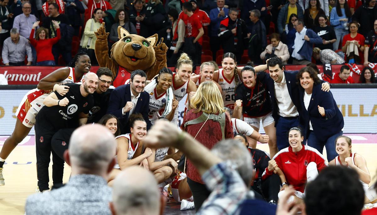 El Casademont celebra la clasificación para cuartos tras vencer al Lublin en 2024