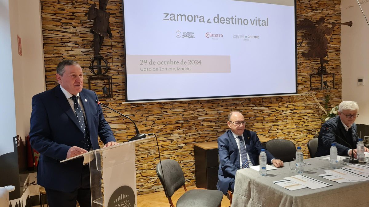 El presidente de la Diputación, Javier Faúndez, durante su dircurso