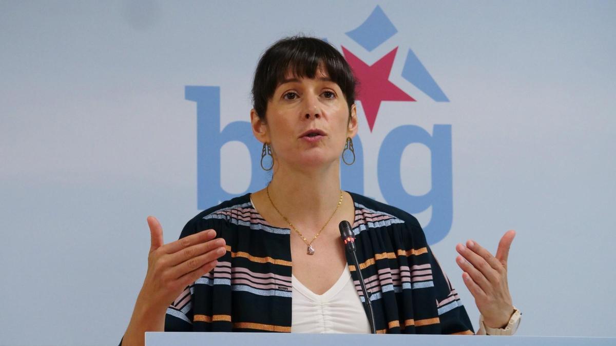 Ana Pontón, en el Parlamento.