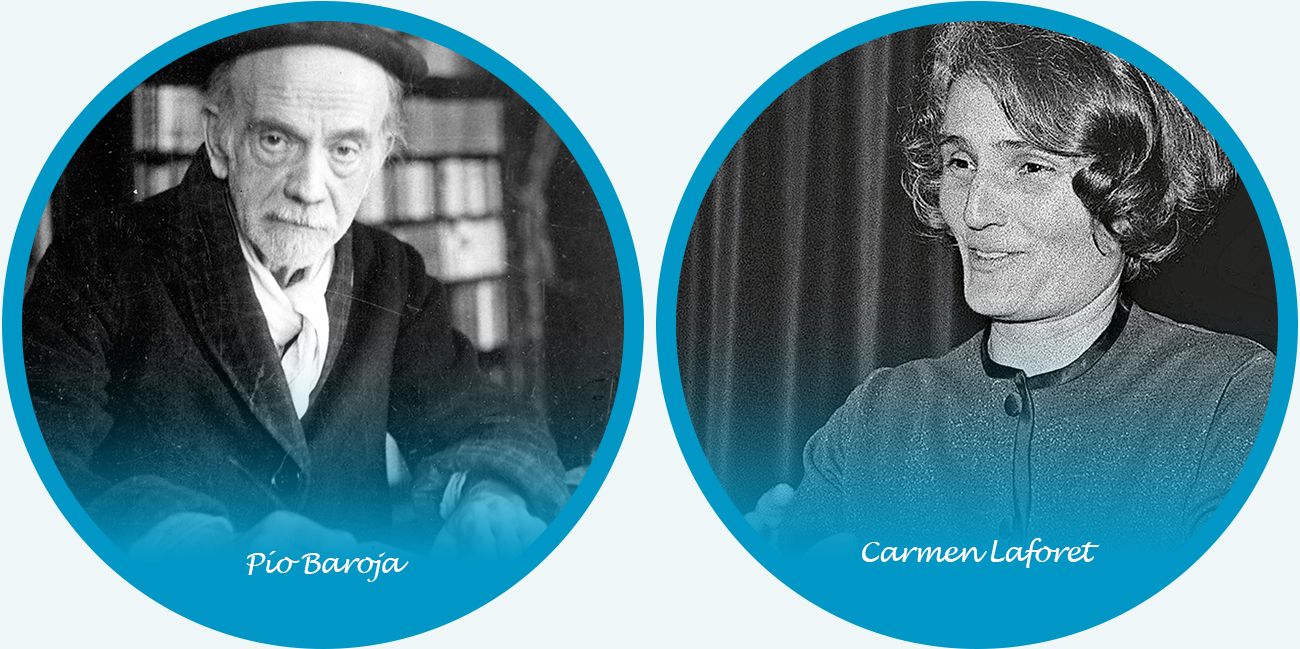 Pío Baroja y Carmen Laforet