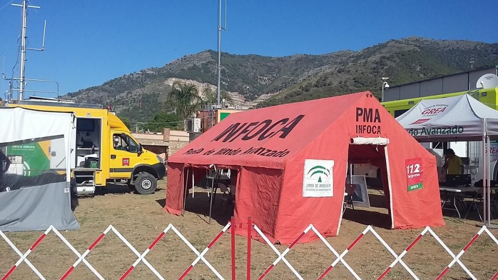 Simulacro de incendio en Benalmádena-Mijas del Infoca