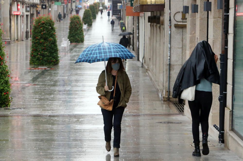 La lluvia volvió a toda Galicia después de un mes sin precipitacione