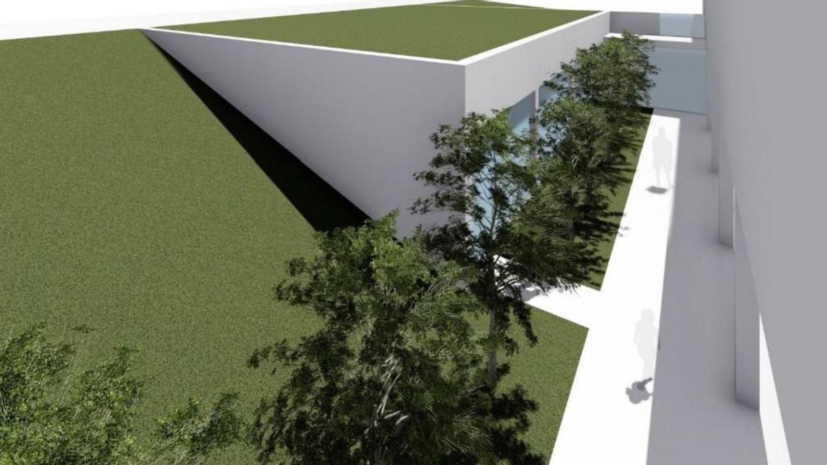 Recreación del nuevo espacio que se ejecutará en el complejo deportivo de A Barcala.