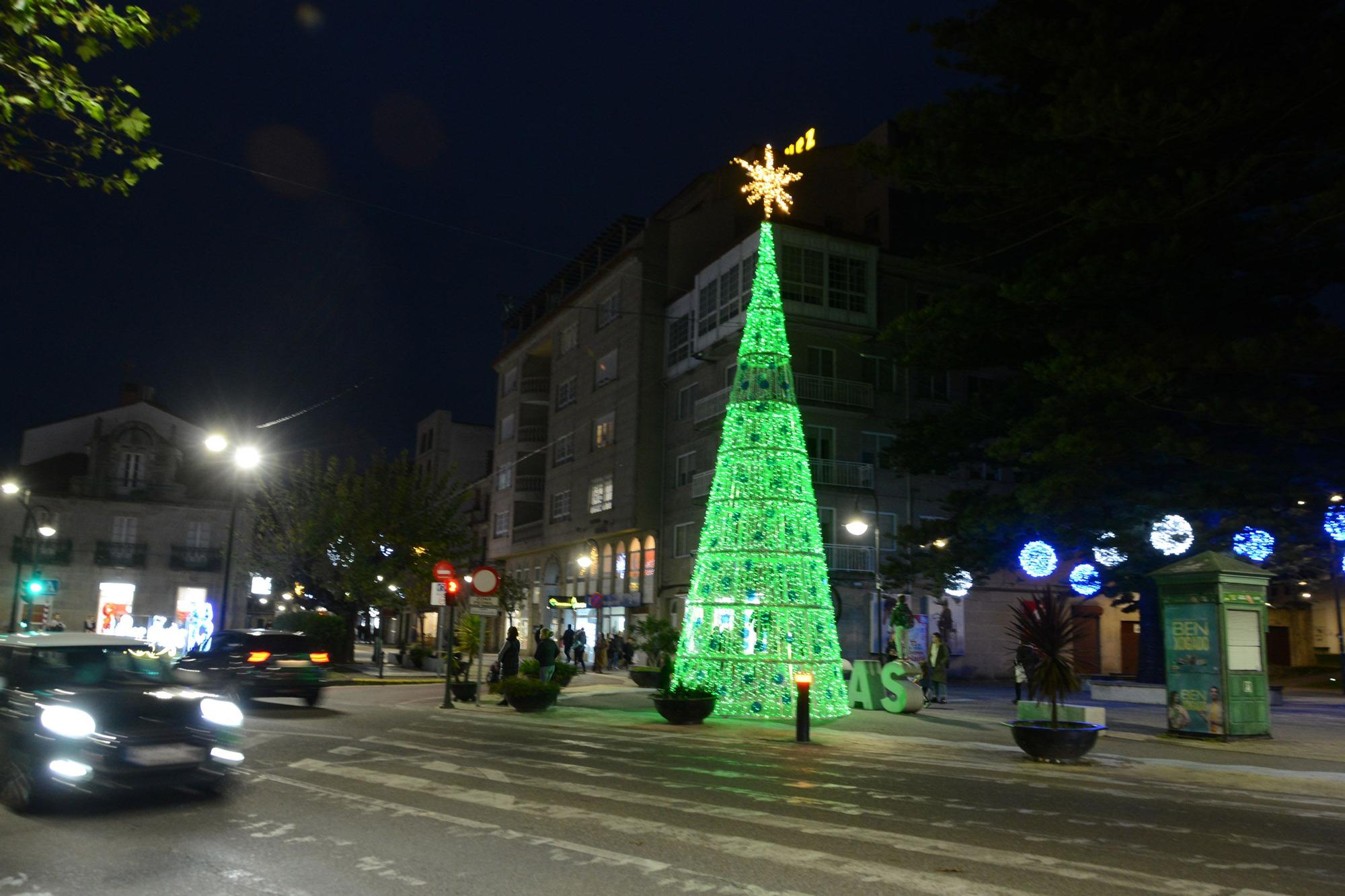 La iluminación navideña en O Morrazo. Las luces en Cangas