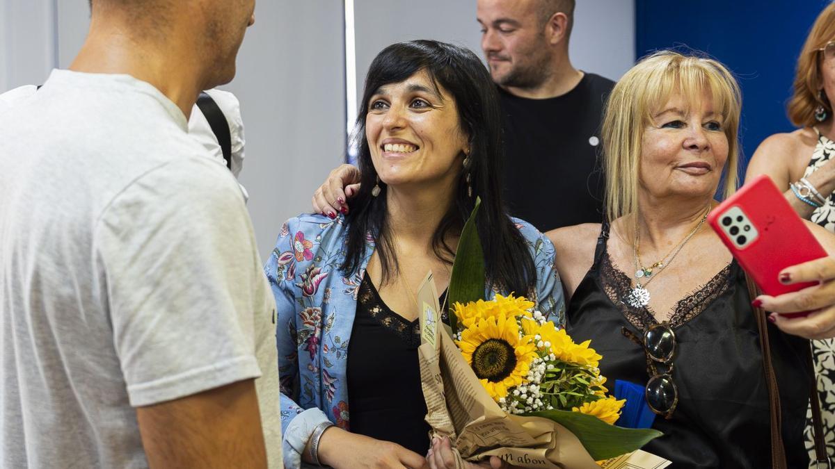 L’alcaldessa de Ripoll, Sílvia Orriols, en la inauguració de la seu d’Aliança a la localitat, el 24 de juliol.   | SIU WU / EFE