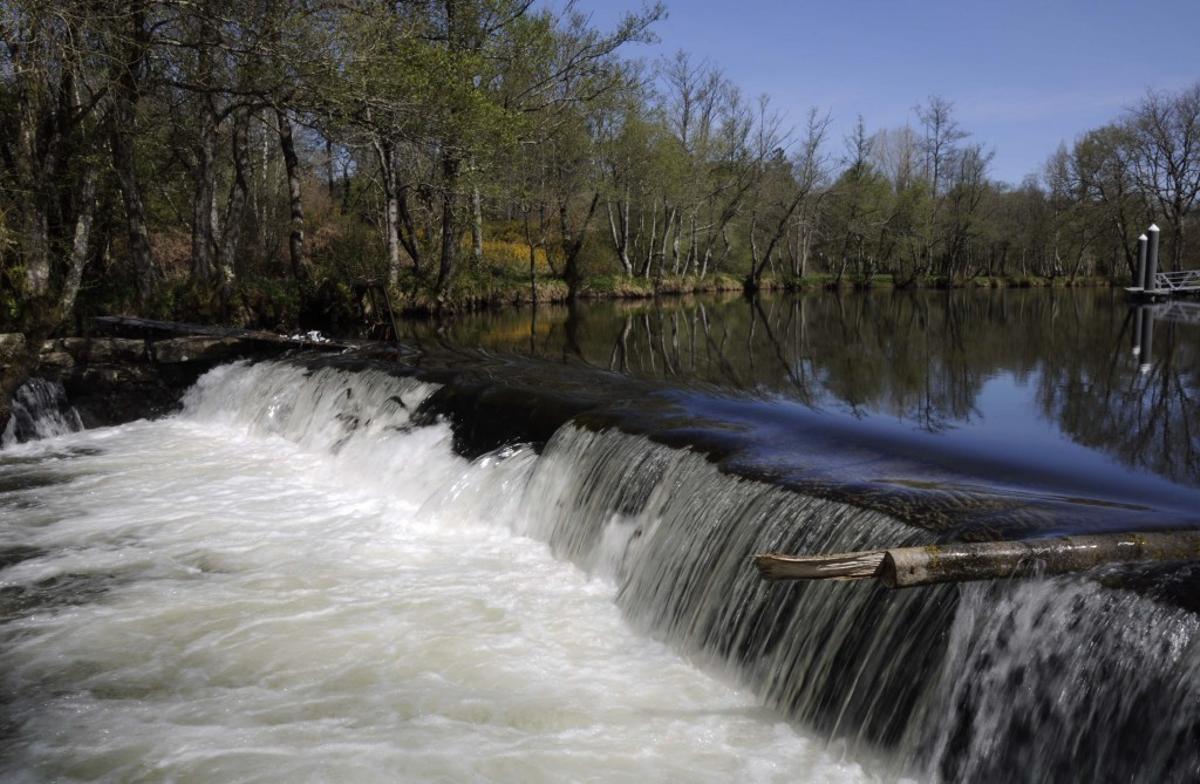 Una imagen de la playa fluvial del río Furelos, en Melide
