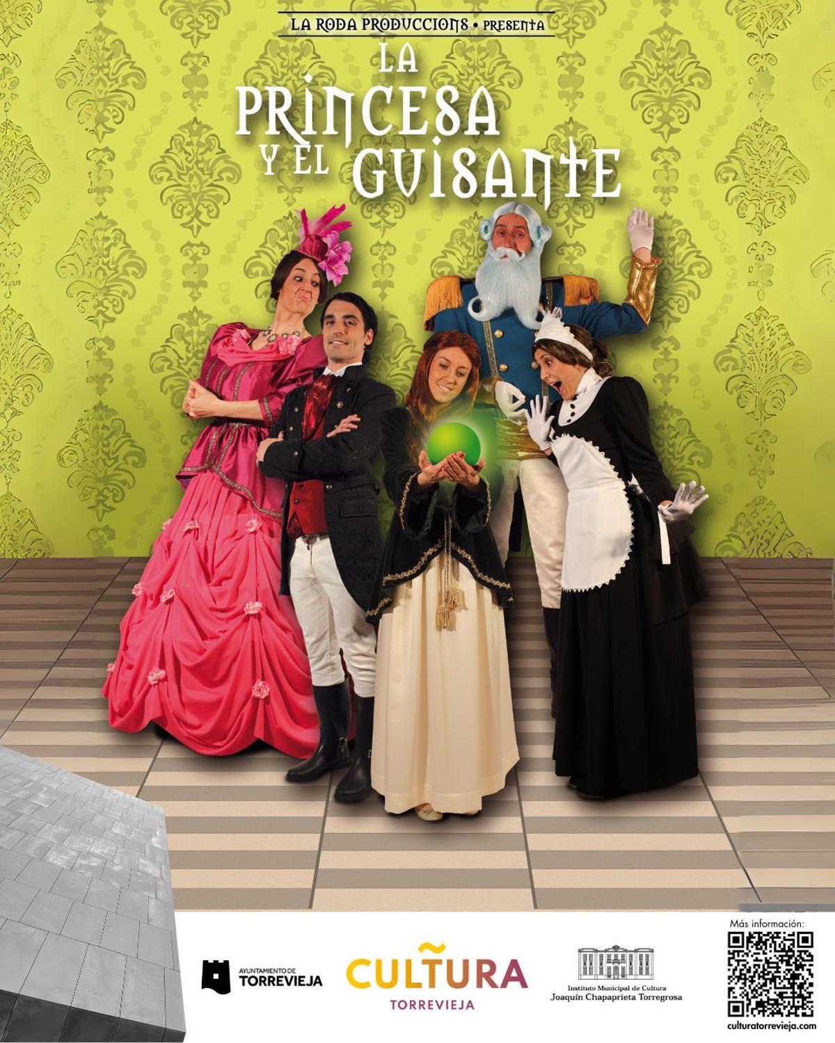 Cartel anunciador de La Princesa y el Guisante