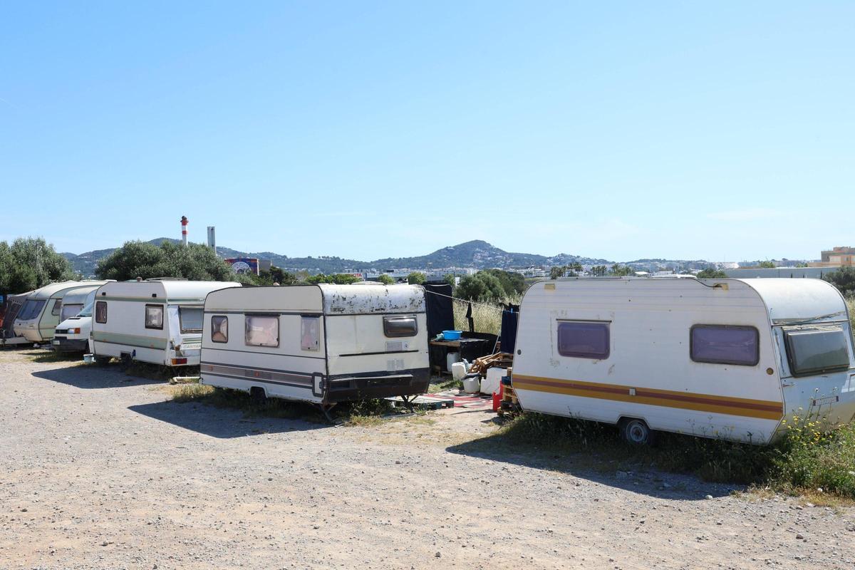 Caravanas que tendrán que ser desalojadas este martes.