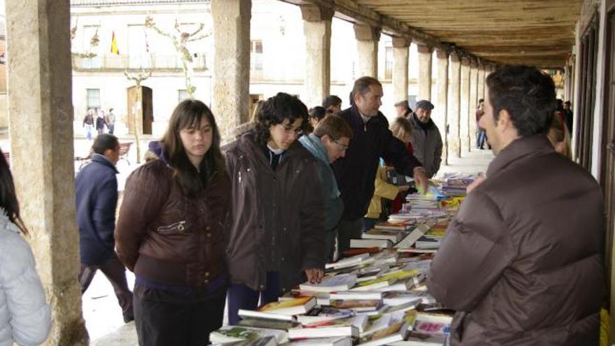 Escolares y adultos participaron en la Feria del Libro, un acontecimiento promovido por el Instituto de Fuentesaúco muy  bien acogido por los vecinos
