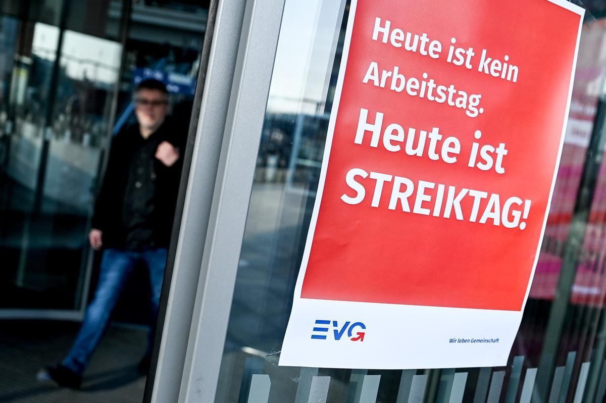 Huelga de los trabajadores del ferrocarril en Alemania. Berlín