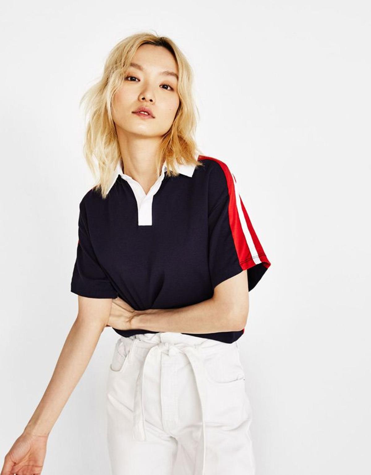 Camiseta polo oversize de Bershka