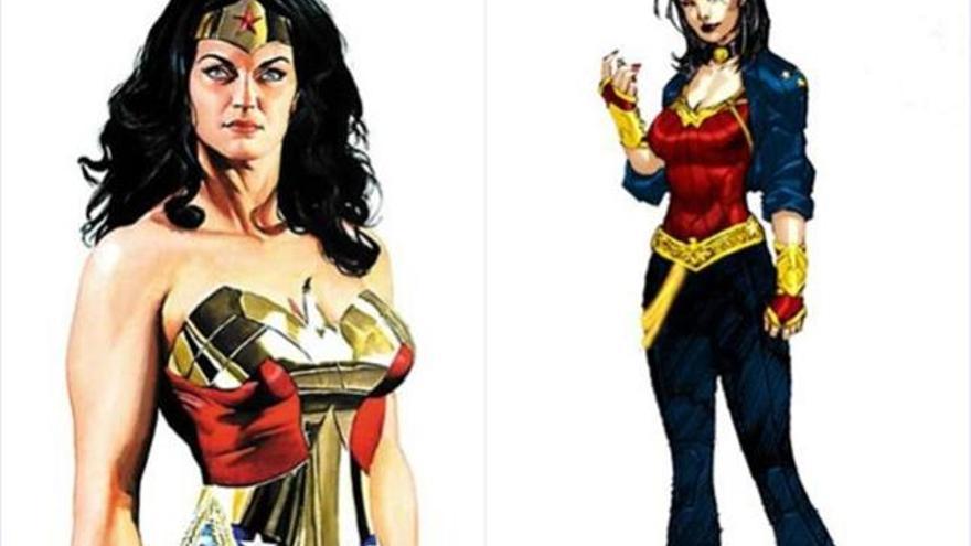 Wonder Woman se mordeniza y sustituye sus pantalones cortos con estrellas por unas mayas negras ajustadas