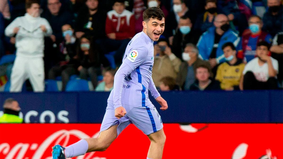 Pedri, goleador ante el Levante