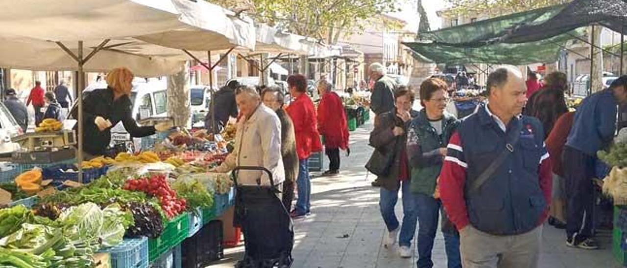 El pasado miércoles el mercado tradicional de frutas y verduras se trasladó expresamente al Passeig de Jaume III.
