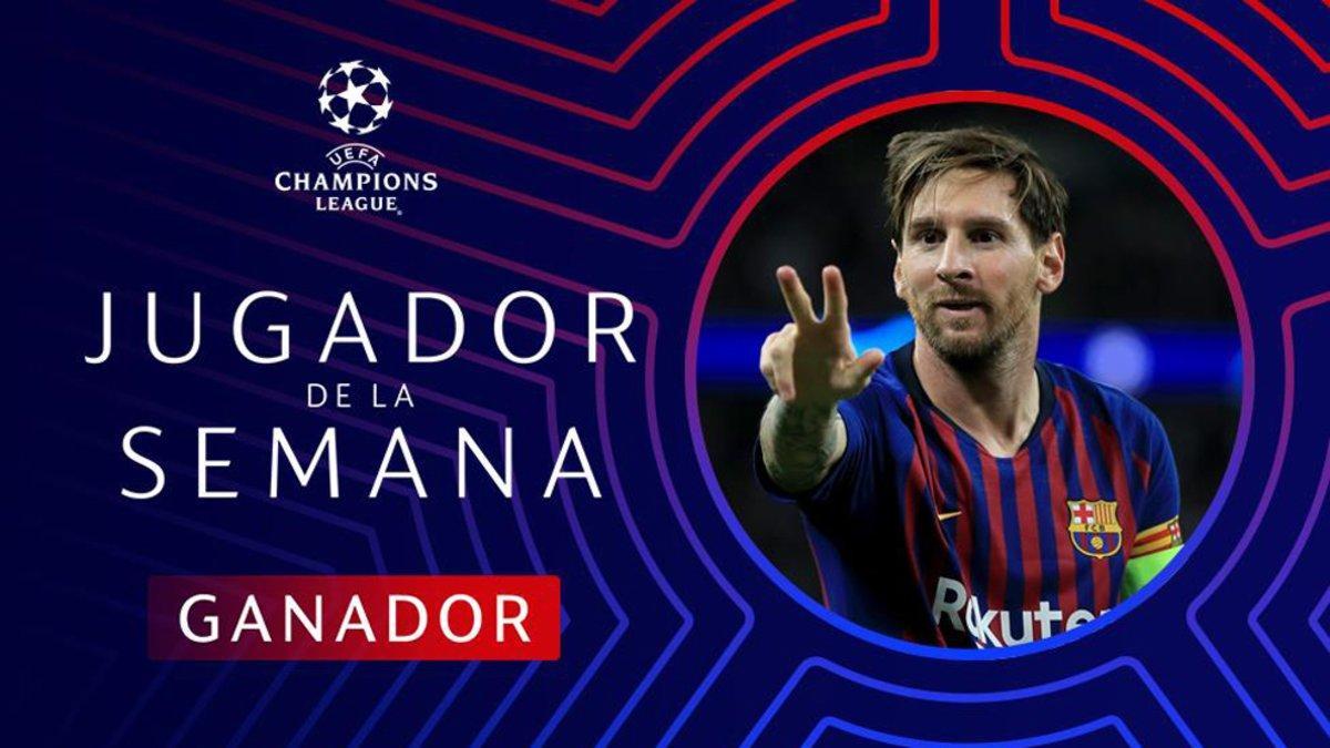 Leo Messi, escogido mejor jugador de la Champions por segunda semana consecutiva