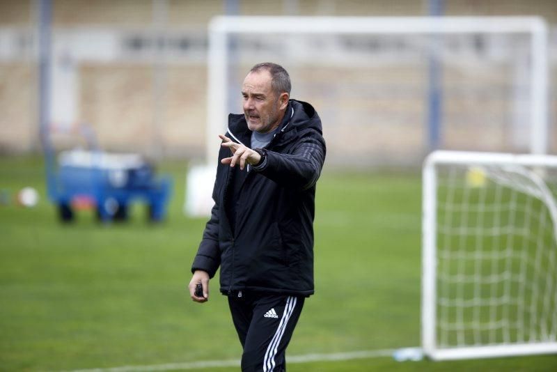 Entrenamiento del Real Zaragoza antes del partido contra la SD Huesca