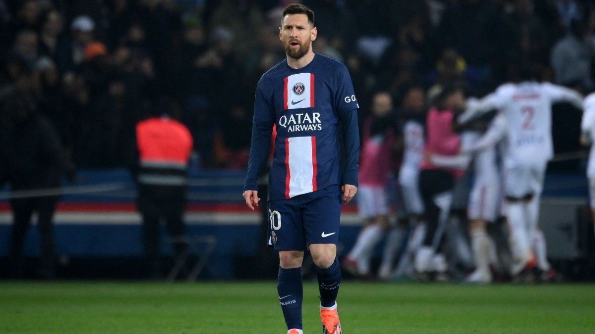 Leo Messi, ante el Lyon