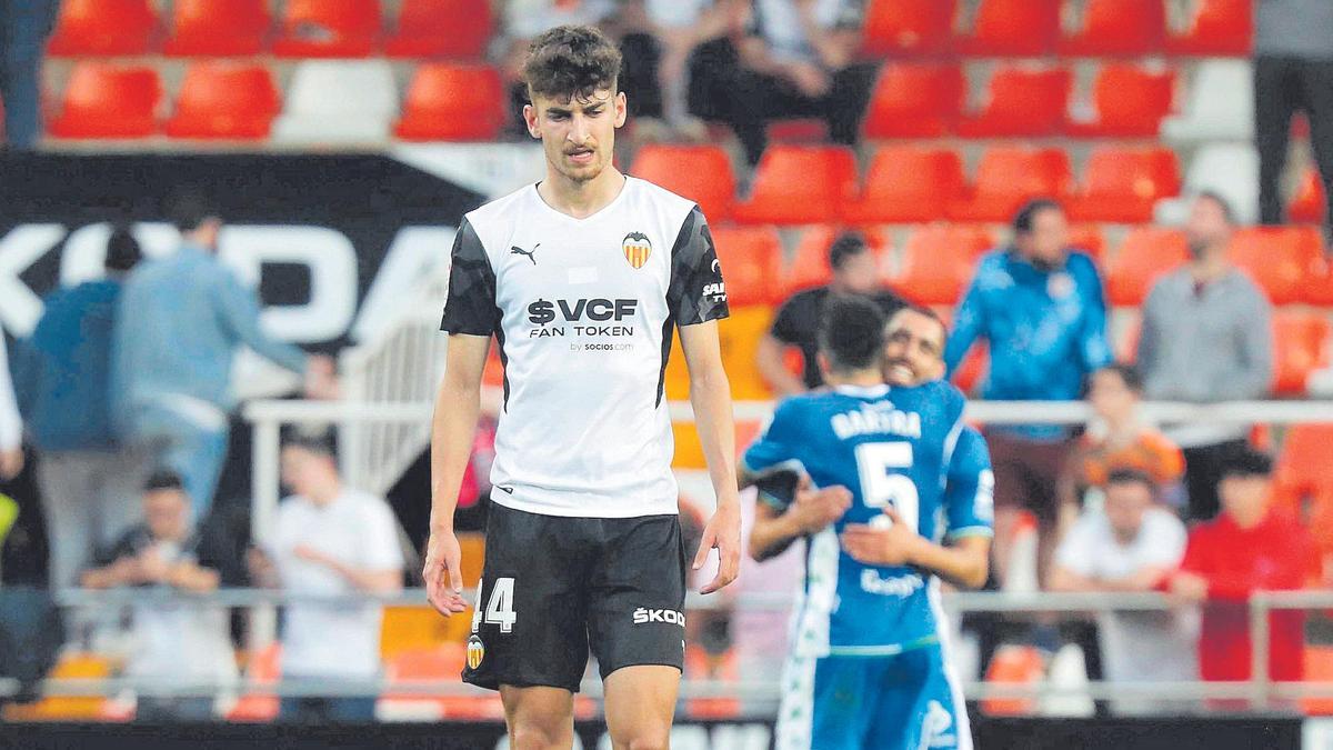 Una imagen de Yellu en Mestalla