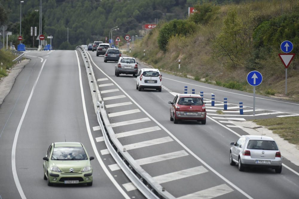 L'operació tornada deixa cues a la C-55, a Castellgalí