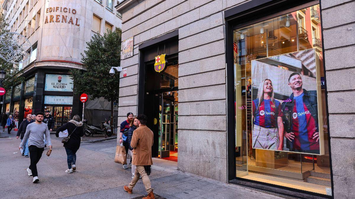 Entrada de la Botiga del Barça en Madrid