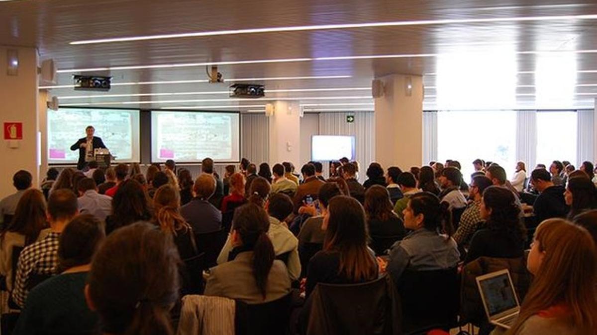 Una sesión de la Social Media Week en el Mobile World Centre de Barcelona