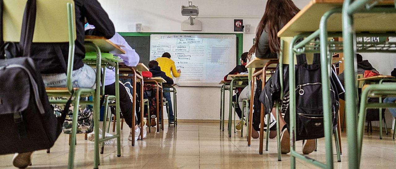 Un aula canaria durante el pasado curso escolar. | | ANDRÉS GUTIÉRREZ