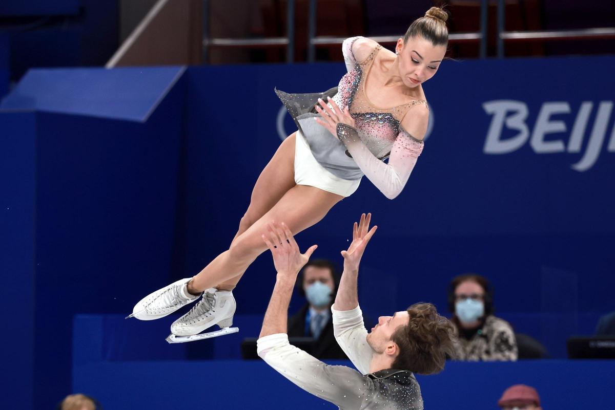 Laura Barquero y Marco Zandron, en los JJOO de Invierno de Pekín 2022.