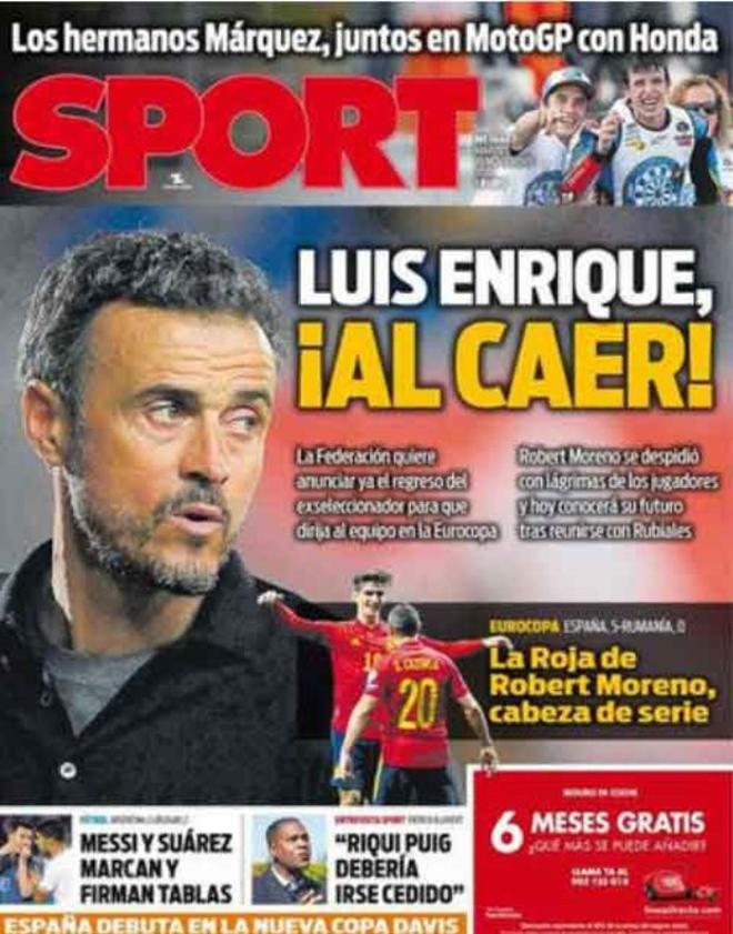 Las portadas del día en la prensa deportiva