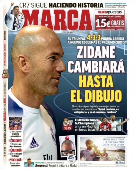 Portada MARCA domingo 21 de abril de 2019