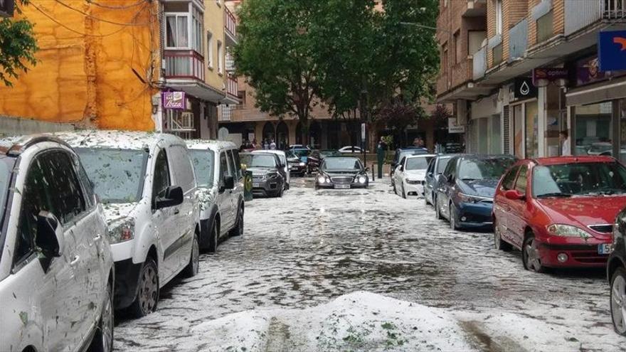 Una nueva tormenta de granizo afecta al entorno de Calatayud