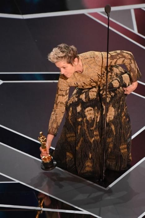 USFrances McDormand con su Oscar a la mejor actriz.