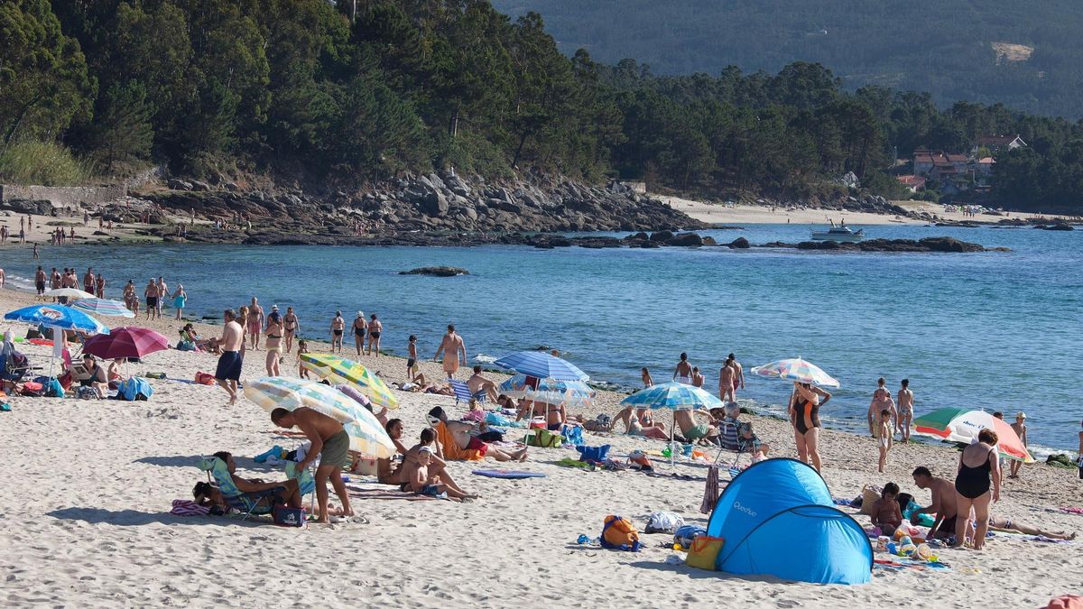 Imagen de la playa de Coira, en Portosín
