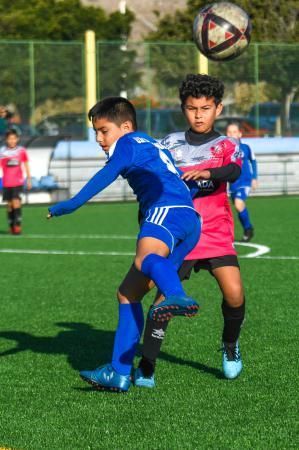 25-01-20  DEPORTES. CAMPOS DE FUTBOL DE LA ZONA DEPORTIVA DEL PARQUE SUR EN  MASPALOMAS. MASPALOMAS. SAN BARTOLOME DE TIRAJANA.  San Fernando de Maspalomas - Gariteño (Benjamines).  Fotos: Juan Castro.  | 25/01/2020 | Fotógrafo: Juan Carlos Castro