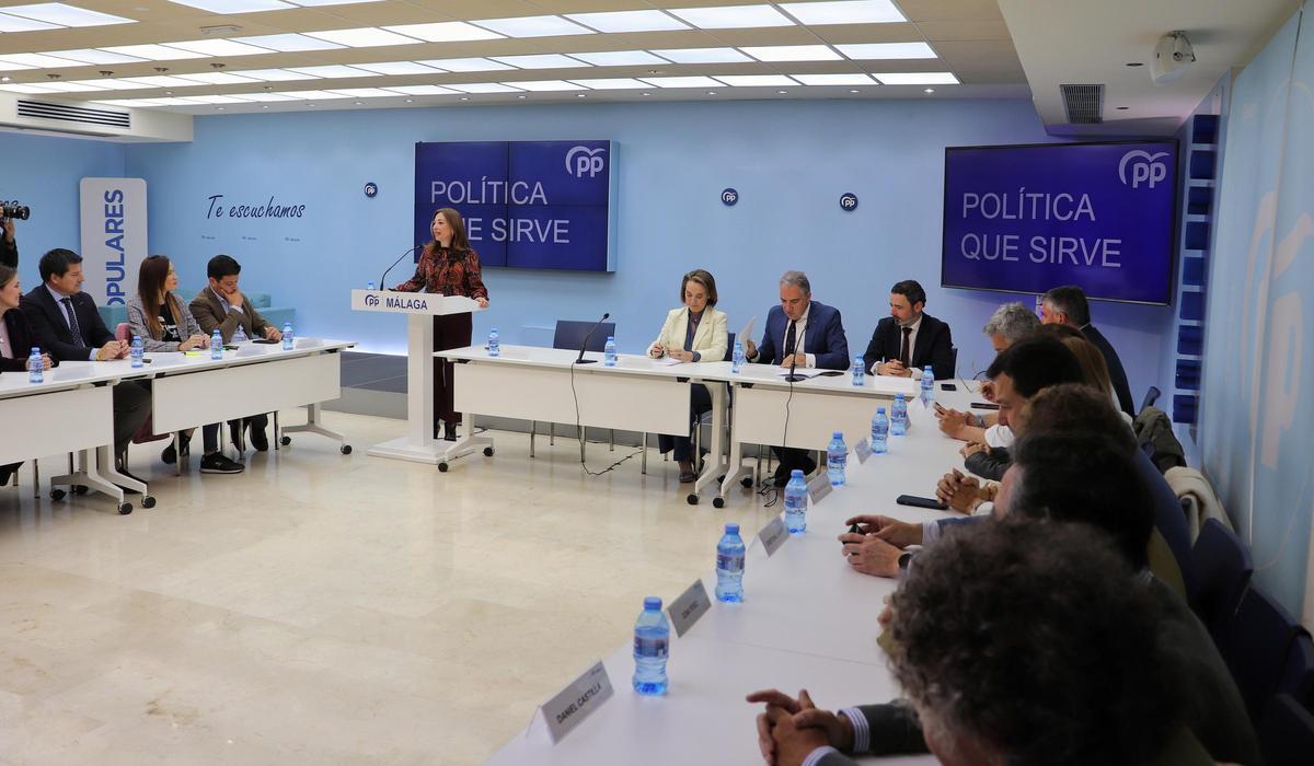 Patricia Navarro interviene en la sede del PP.