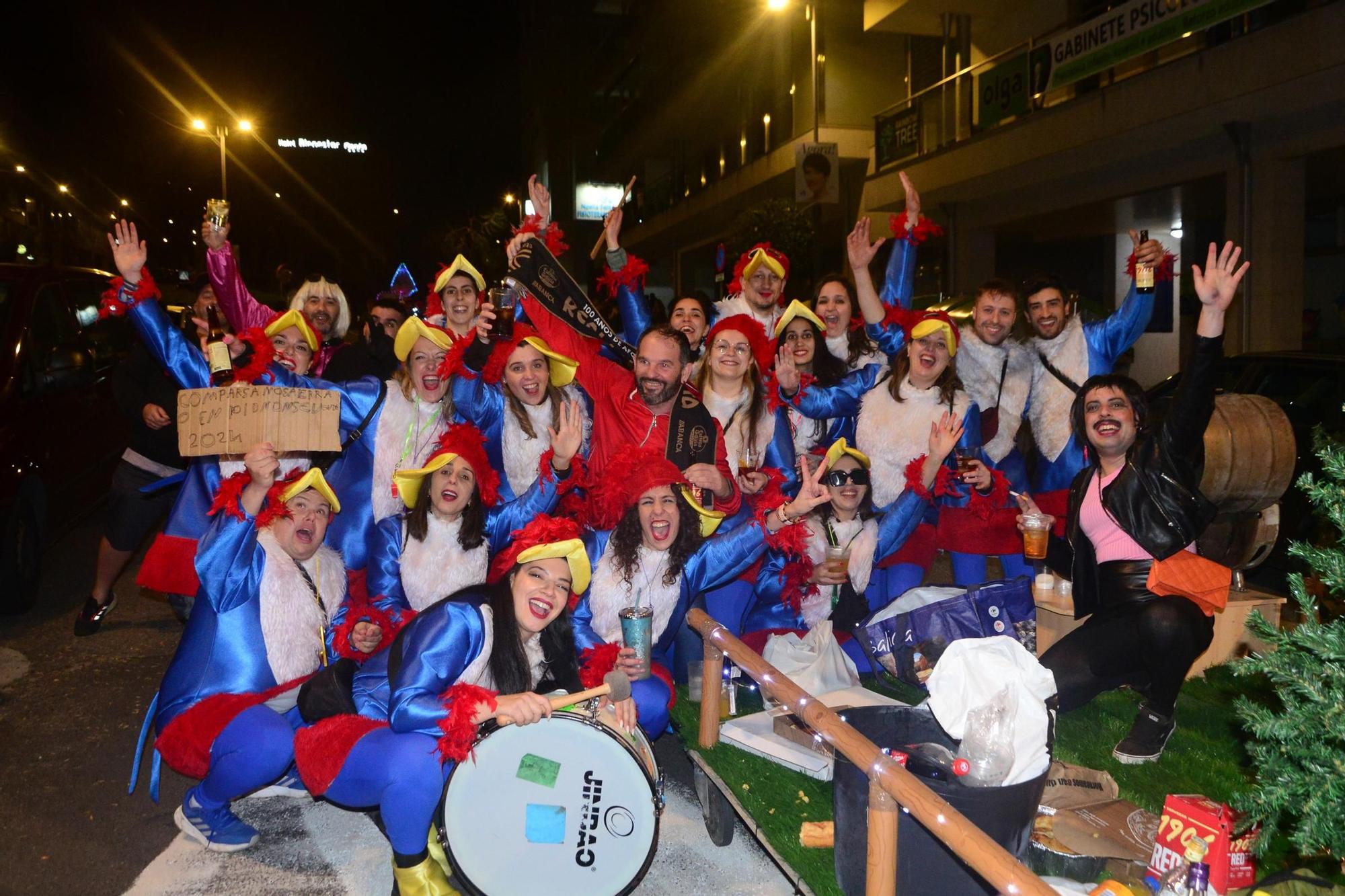 El Enterro da Sardiña nocturno en Moaña