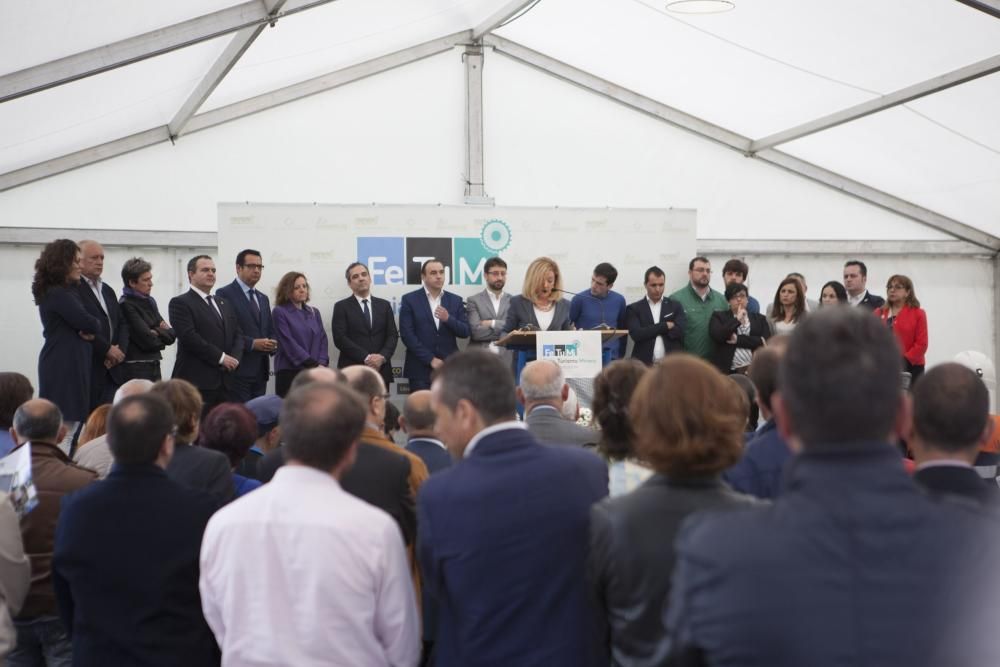 Inauguración de la feria de turismo minero en el pozo Sotón de Hunosa