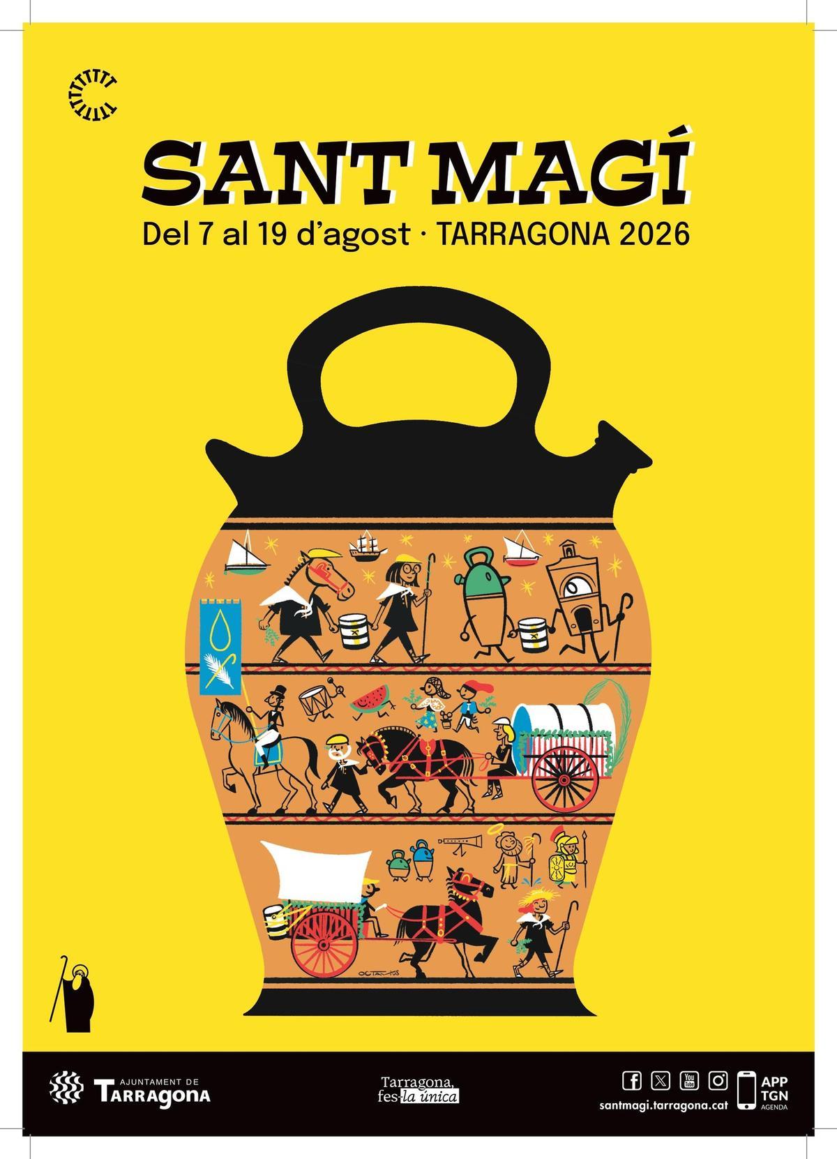 Cartel de la Festa Major de Sant Magí 2026, en Tarragona.