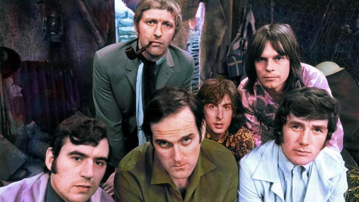 Los Monty Python en los años del Flying Circus. De izquierda a derecha: Terry Jones, Graham Chapman, John Cleese, Eric Idle, Terry Gilliam y Michael Palin.