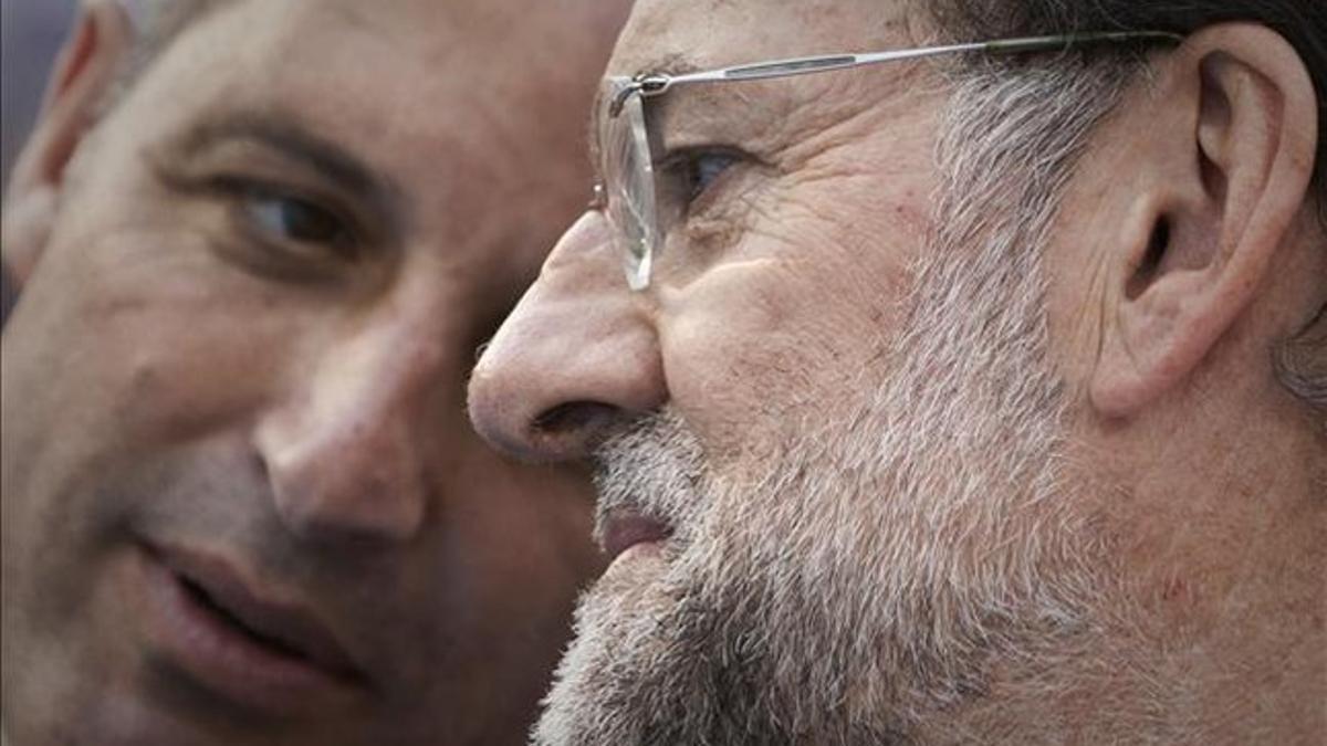 Francisco Camps y Mariano Rajoy, en la campaña electoral del 2011.