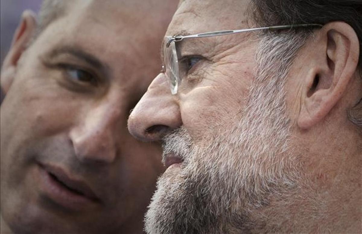 Francisco Camps i Mariano Rajoy, en la campanya electoral del 2011.