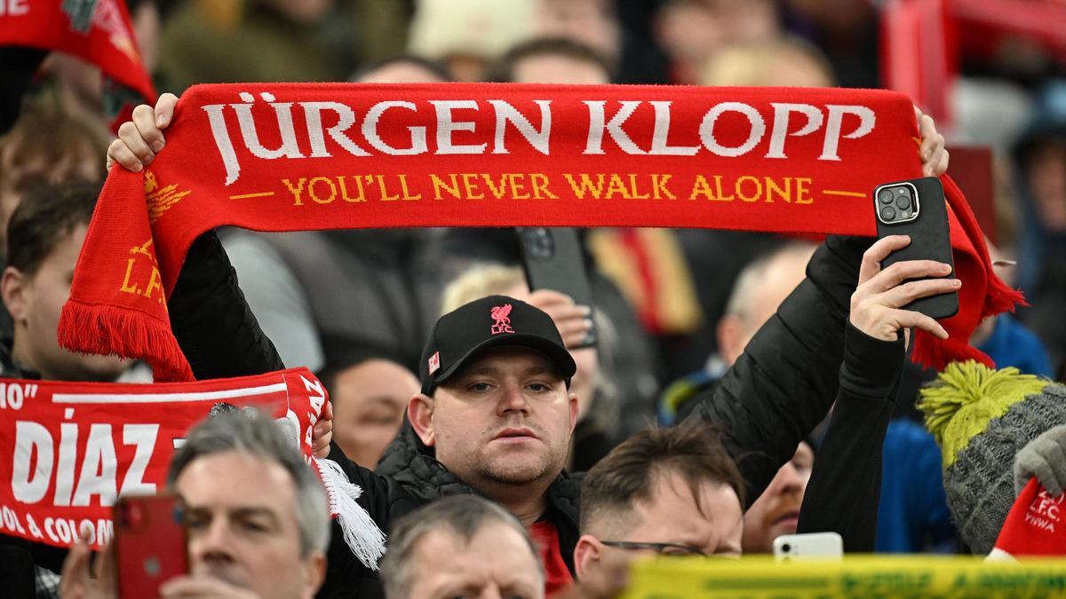 Los fans del Liverpool, en Anfield.