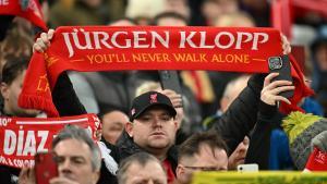 Los fans del Liverpool, en Anfield.