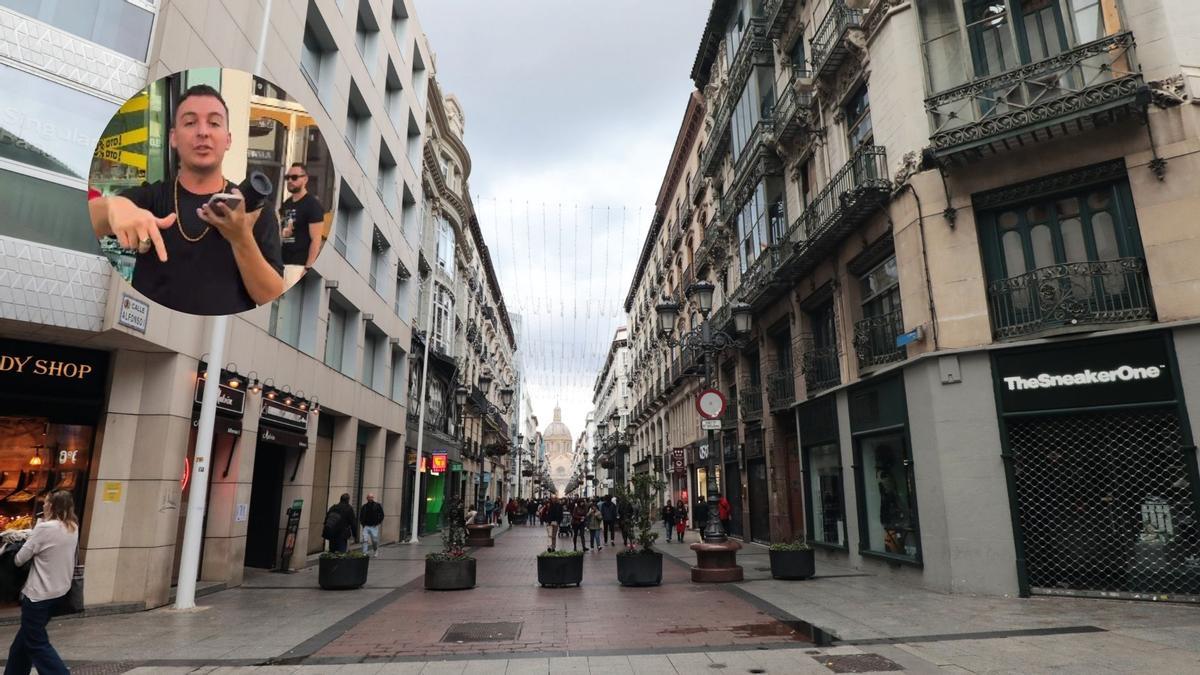Un rapero catalán improvisa un 'freestyle' en plena calle de Zaragoza: “He ido a las Fiestas del Pilar y esto es lo primero que he hecho”.